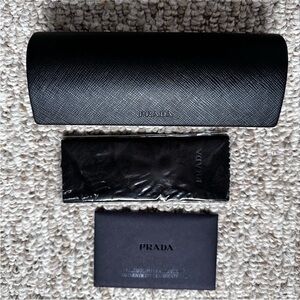 AUTHENTIC Prada Black Textured Eyeglass Case